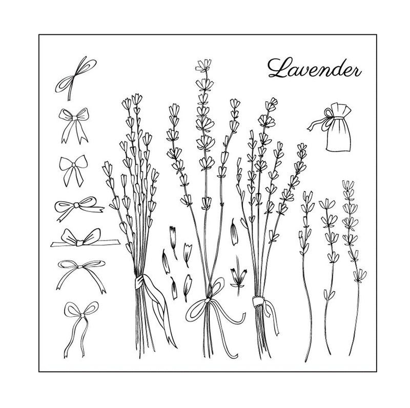 Arrietty DIY Lavender Flowers Leaves Stamp Rubber Clear Stamp/Seal Scrapbook Decorative Card Making Clear Stamps - Image 3